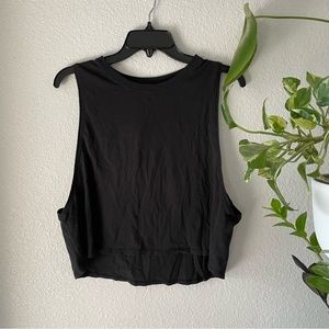Lululemon Sculpt Cropped Tank Black Size 10